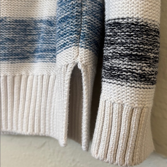 Barbour women’s 100% cotton knit White & Blue Striped pullover Sweater 12 - Picture 11 of 12